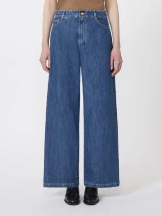 Jeans med vida ben, midnattsblå Jeans med vida ben, midnattsblå