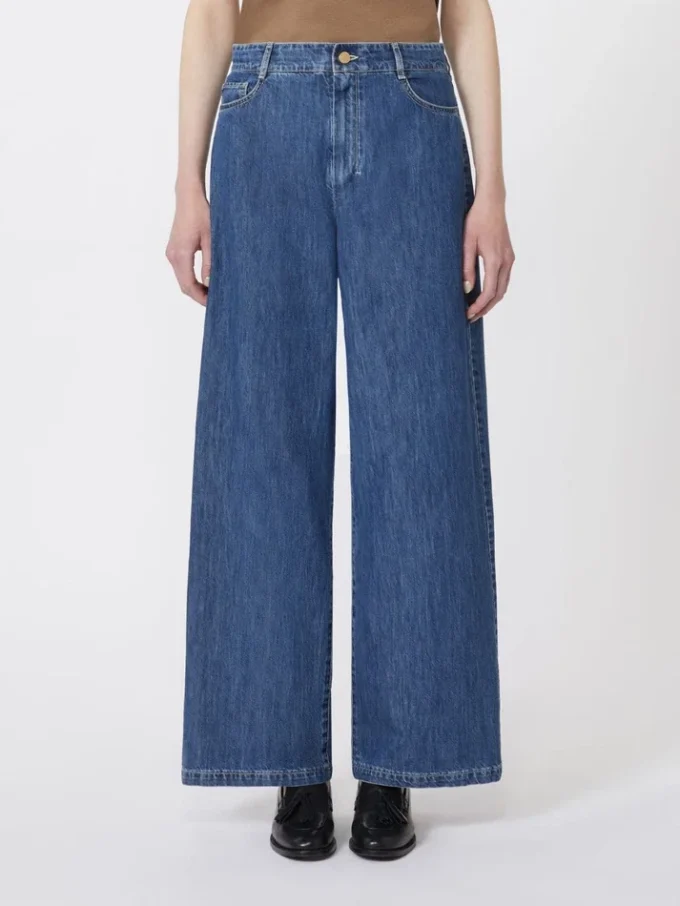 Jeans med vida ben, midnattsblå Jeans med vida ben, midnattsblå