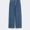 Jeans med vida ben, midnattsblå Jeans med vida ben, midnattsblå