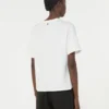 Jersey-T-shirt med tryck och broderier, vit Jersey-T-shirt med tryck och broderier, vit
