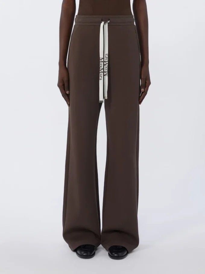 Jerseybyxor med vid passform, chokladbruna Jerseybyxor med vid passform, chokladbruna