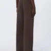 Jerseybyxor med vid passform, chokladbruna Jerseybyxor med vid passform, chokladbruna