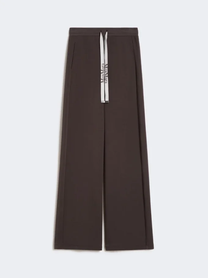 Jerseybyxor med vid passform, chokladbruna Jerseybyxor med vid passform, chokladbruna