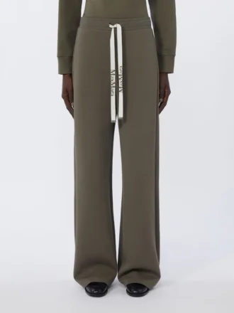 Jerseybyxor med vid passform, khaki