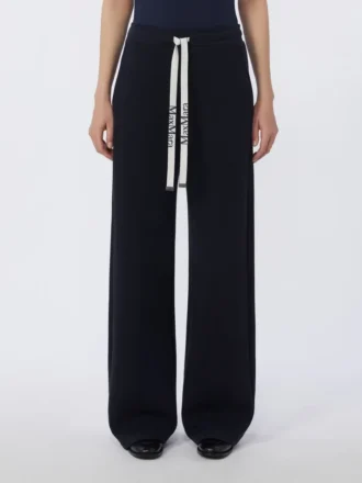Jerseybyxor med vid passform, ultramarinblå