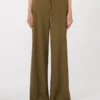 Joggingbyxor i ulltyg, khaki