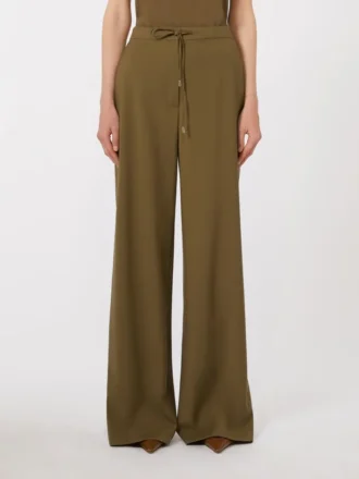 Joggingbyxor i ulltyg, khaki