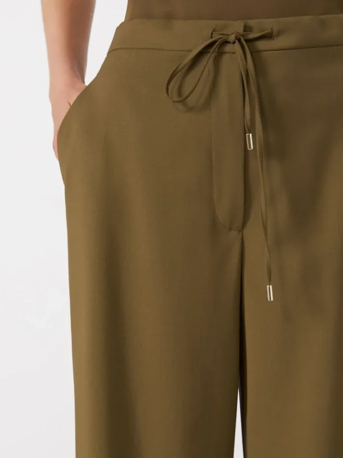 Joggingbyxor i ulltyg, khaki