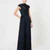 Jumpsuit i Envers-satin, midnattblå Jumpsuit i Envers-satin, midnattblå