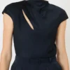 Jumpsuit i Envers-satin, midnattblå Jumpsuit i Envers-satin, midnattblå