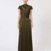 Jumpsuit i Envers-satin, mossgrön Jumpsuit i Envers-satin, mossgrön