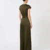 Jumpsuit i Envers-satin, mossgrön Jumpsuit i Envers-satin, mossgrön