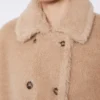 Kappa i teddytyg av alpacka och kashmir, beige Kappa i teddytyg av alpacka och kashmir, beige