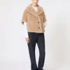 Kappa i teddytyg av alpacka och kashmir med boxig passform, beige Kappa i teddytyg av alpacka och kashmir med boxig passform, beige