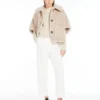 Kappa i teddytyg av alpacka och ull, beige Kappa i teddytyg av alpacka och ull, beige