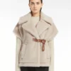Kappa i teddytyg av alpacka och ull, beige Kappa i teddytyg av alpacka och ull, beige