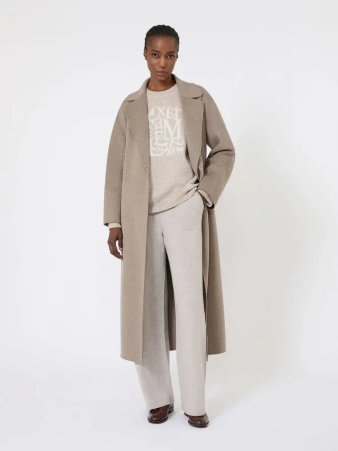 Byxor i ull och kashmir, beige