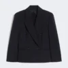 Kort blazer i ulltyg, ultramarin