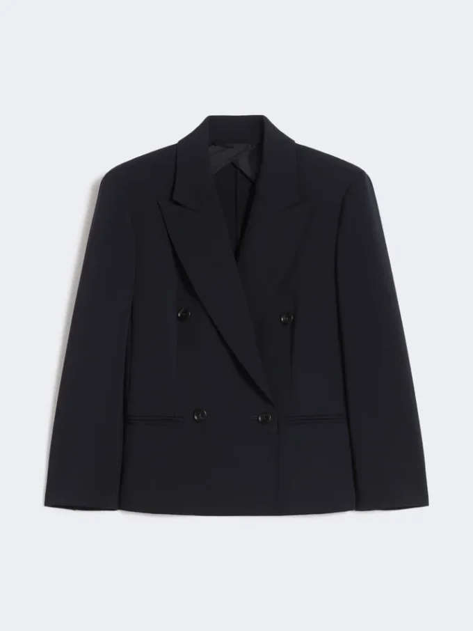 Kort blazer i ulltyg, ultramarin