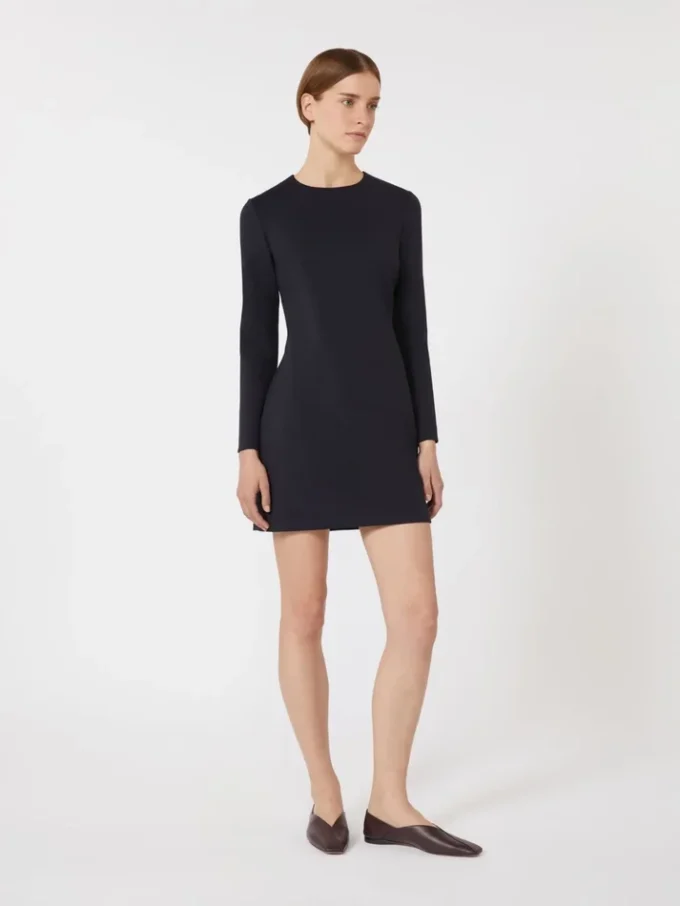 Kort klänning i scuba-jersey, ultramarin Kort klänning i scuba-jersey, ultramarin