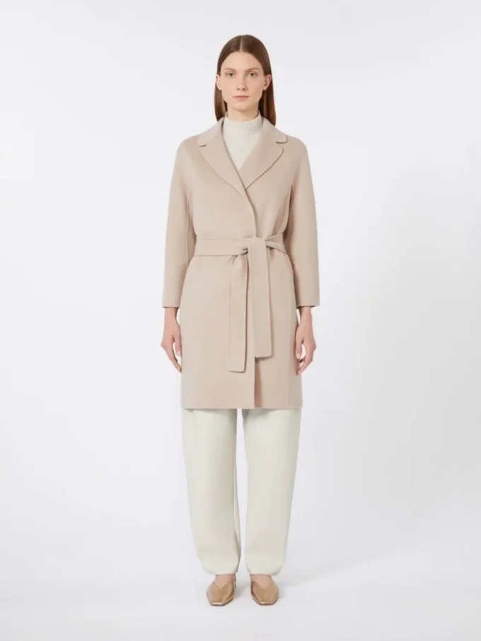 Kort ullkappa, beige-rosa Kort ullkappa, beige-rosa