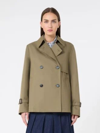 Kort, vattenavvisande trenchcoat i gabardin, mud