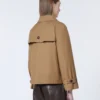 Kort vattenavvisande trenchcoat i twill, brun Kort vattenavvisande trenchcoat i twill, brun