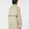 Kort, vattenavvisande trenchcoat i twill, sand Kort, vattenavvisande trenchcoat i twill, sand
