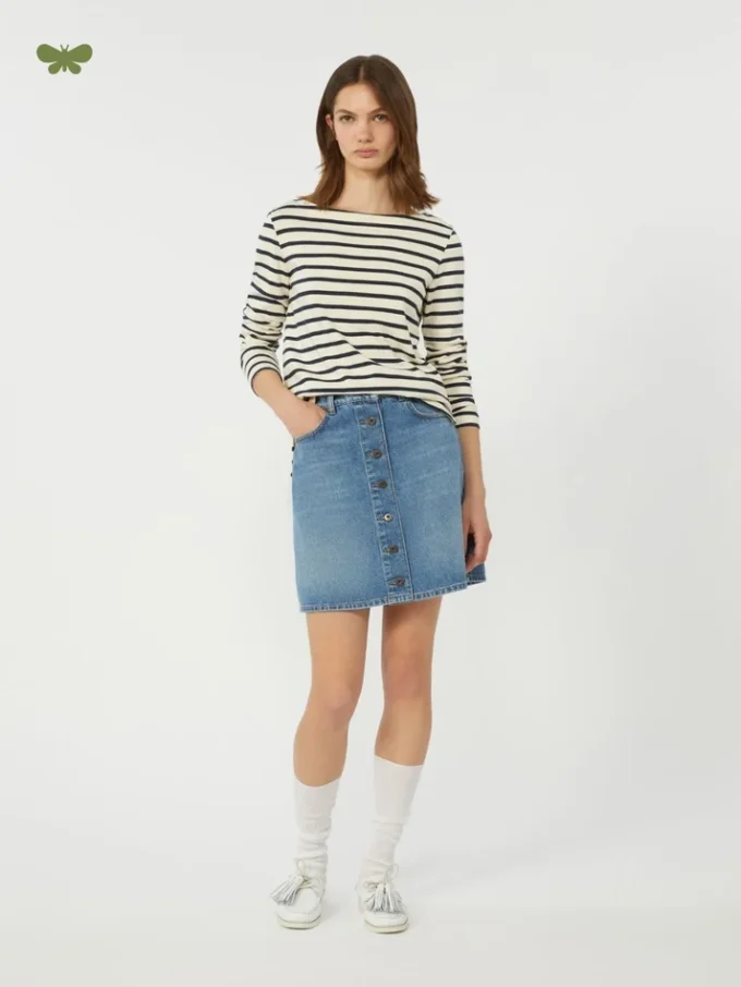 Äkta denimminikjol, marinblå Äkta denimminikjol, marinblå