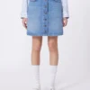 Äkta denimminikjol, marinblå Äkta denimminikjol, marinblå