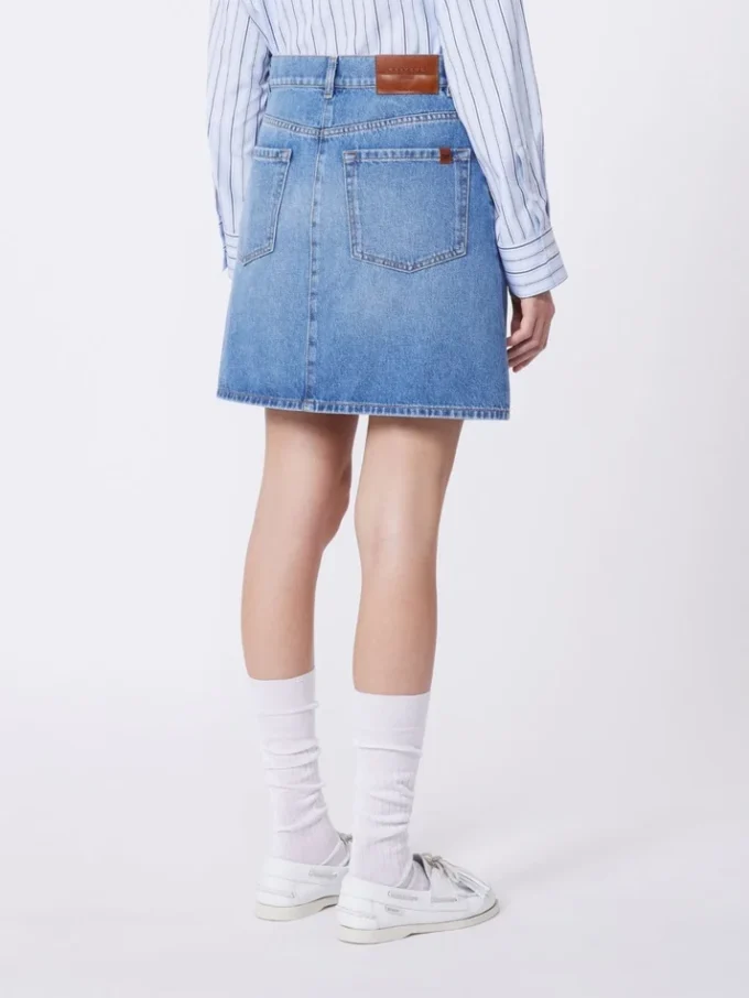 Äkta denimminikjol, marinblå Äkta denimminikjol, marinblå