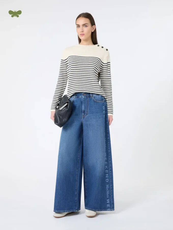 Äkta jeans i bomullsdenim, marinblå Äkta jeans i bomullsdenim, marinblå