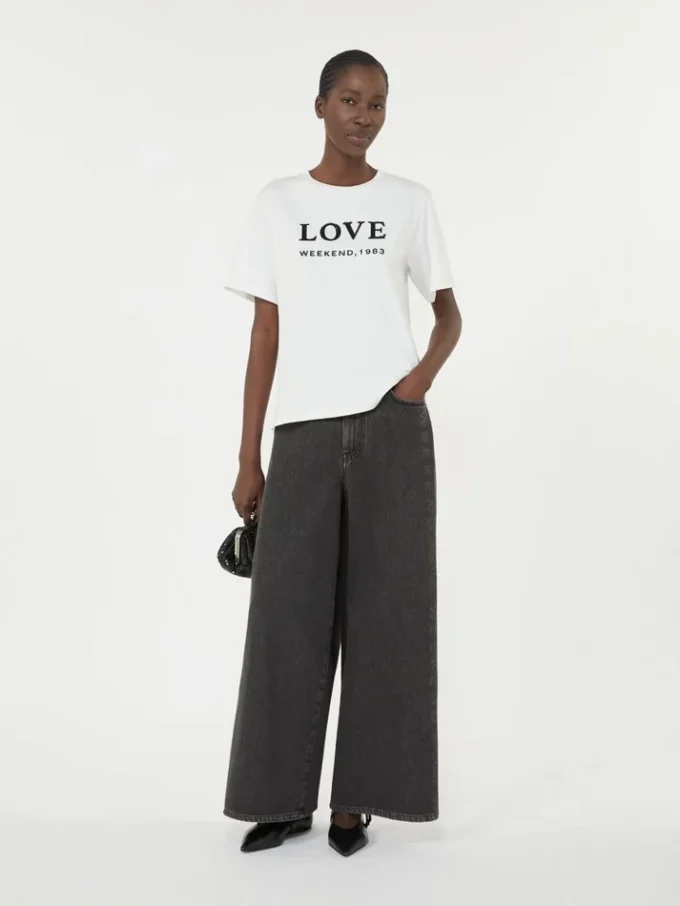 Äkta jeans i bomullsdenim, svarta