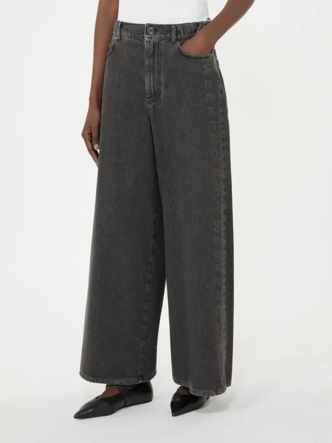 Äkta jeans i bomullsdenim, svarta