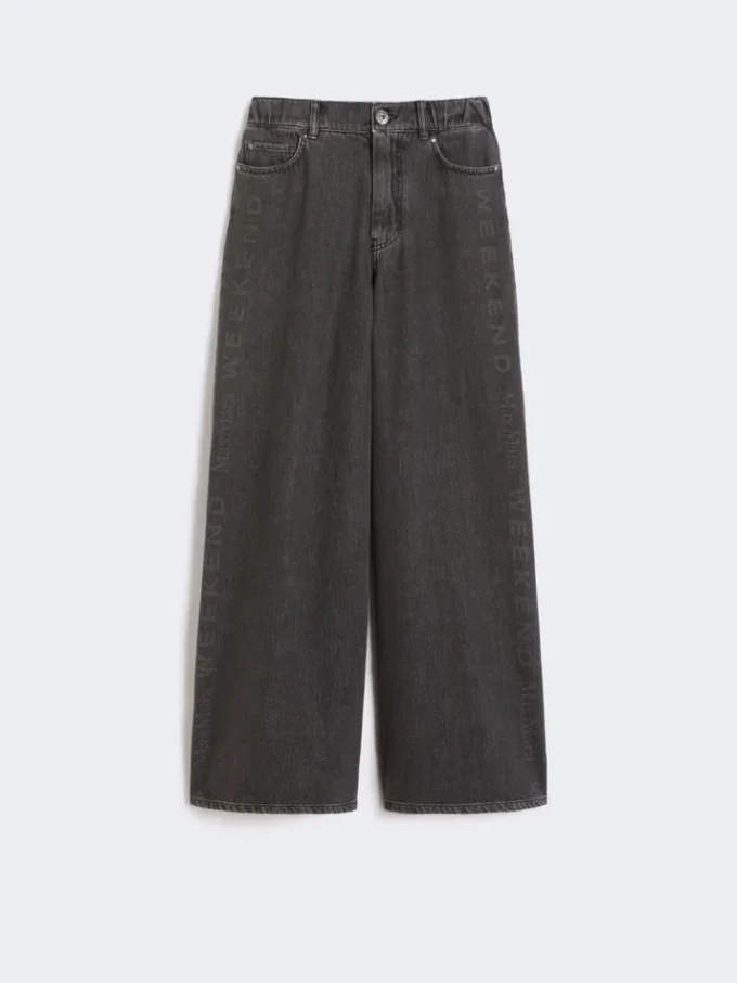 Äkta jeans i bomullsdenim, svarta