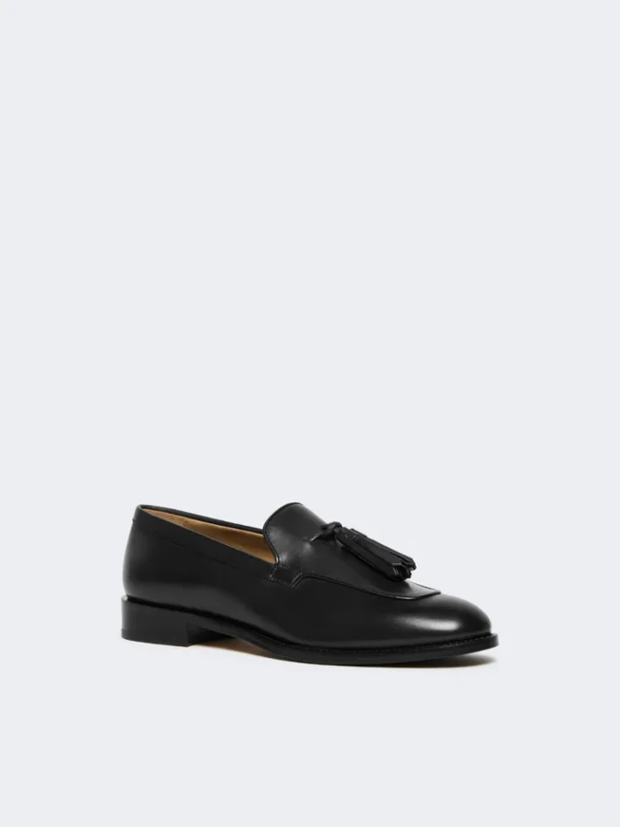 Läderloafers med tofsar, svarta Läderloafers med tofsar, svarta
