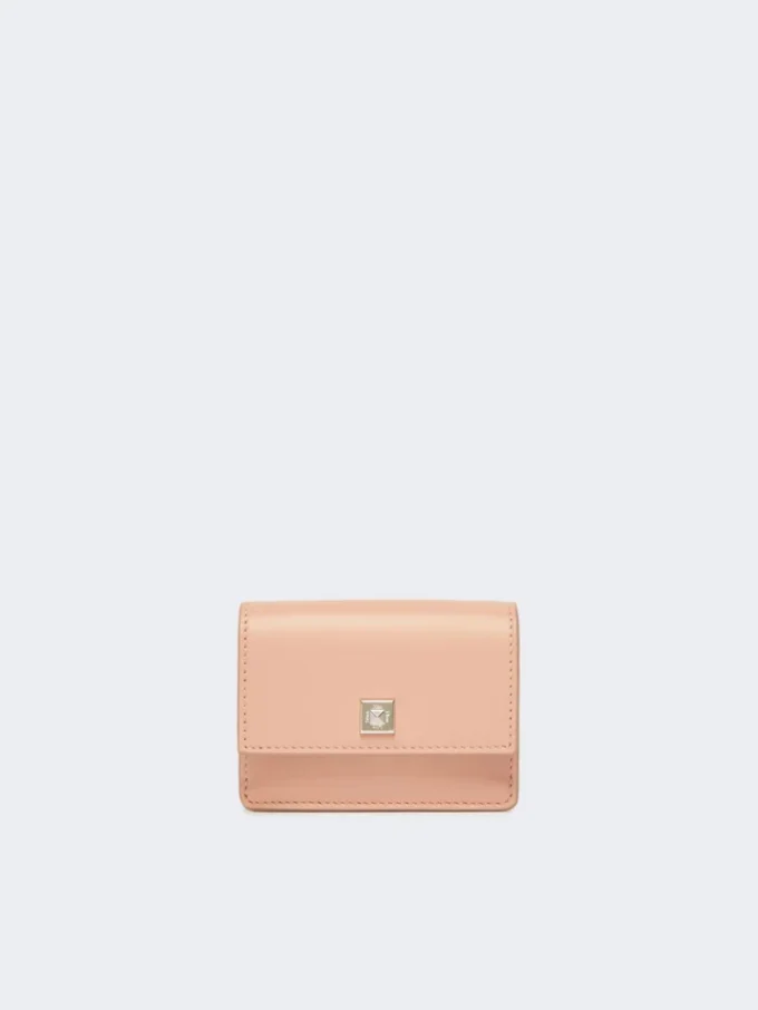 Läderplånbok, rosa