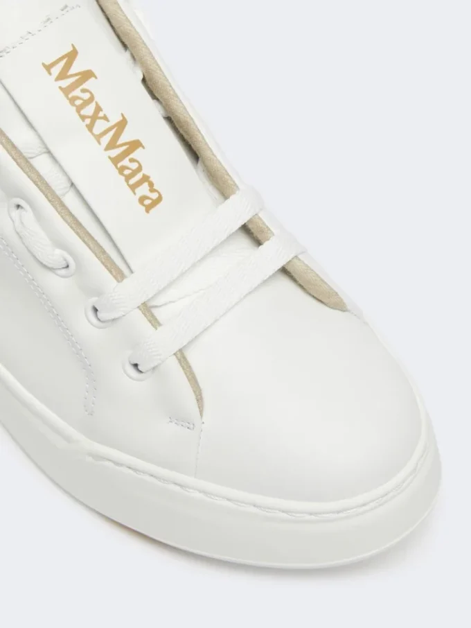 Lädersneakers, optiskt vitt Lädersneakers, optiskt vitt