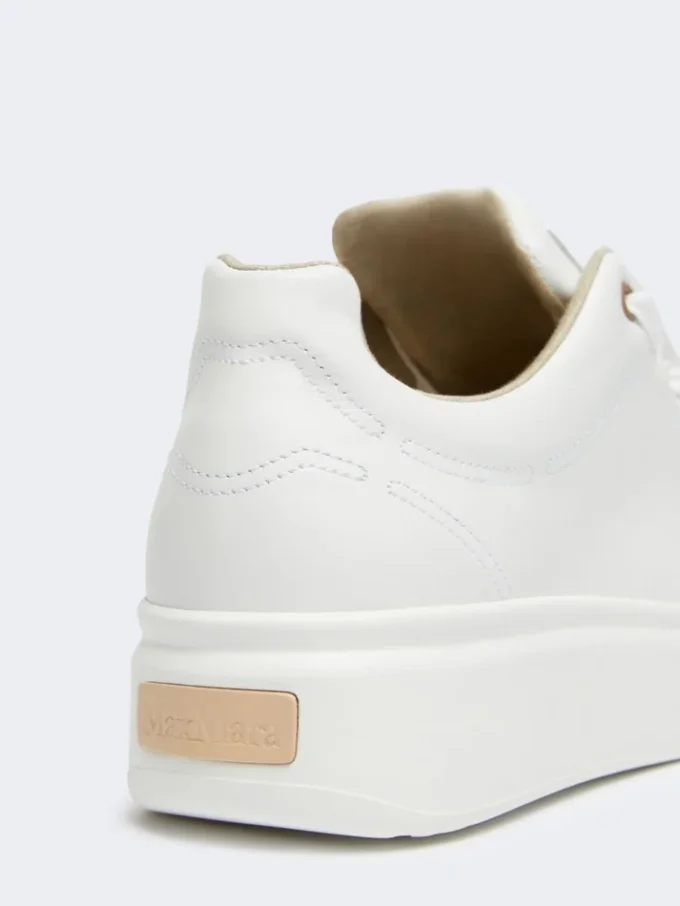 Lädersneakers, optiskt vitt Lädersneakers, optiskt vitt