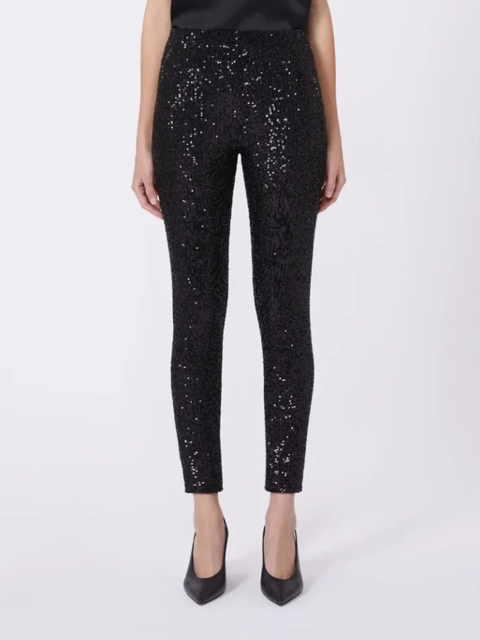 Leggings med paljetter, svarta Leggings med paljetter, svarta