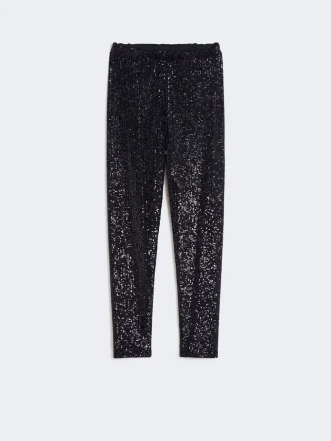 Leggings med paljetter, svarta Leggings med paljetter, svarta