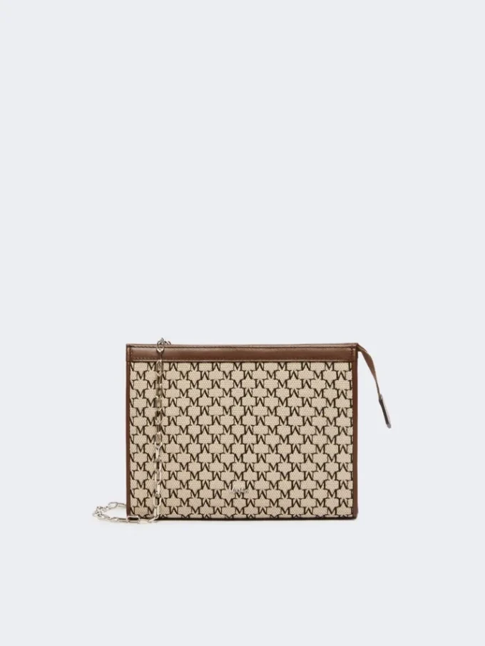 Liten väska i bomullsjacquard, svart