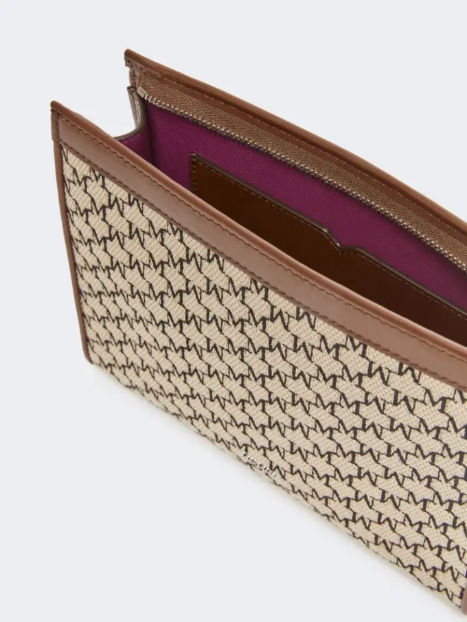 Liten väska i bomullsjacquard, svart