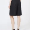 Långa bermudashorts i linne, svarta Långa bermudashorts i linne, svarta
