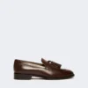 Loafers i läder med tofsar, kakaofärgade Loafers i läder med tofsar, kakaofärgade
