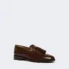 Loafers i läder med tofsar, kakaofärgade Loafers i läder med tofsar, kakaofärgade