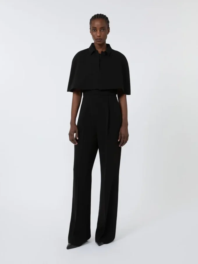 Lätt jumpsuit i cady, svart Lätt jumpsuit i cady, svart