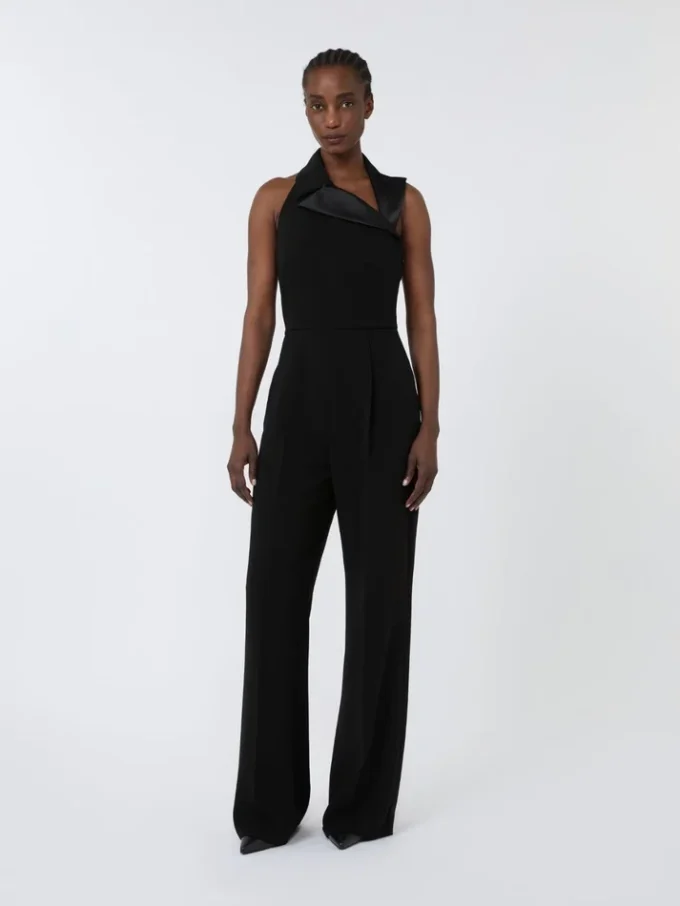 Lätt jumpsuit i cady, svart Lätt jumpsuit i cady, svart
