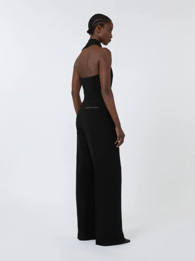 Lätt jumpsuit i cady, svart Lätt jumpsuit i cady, svart