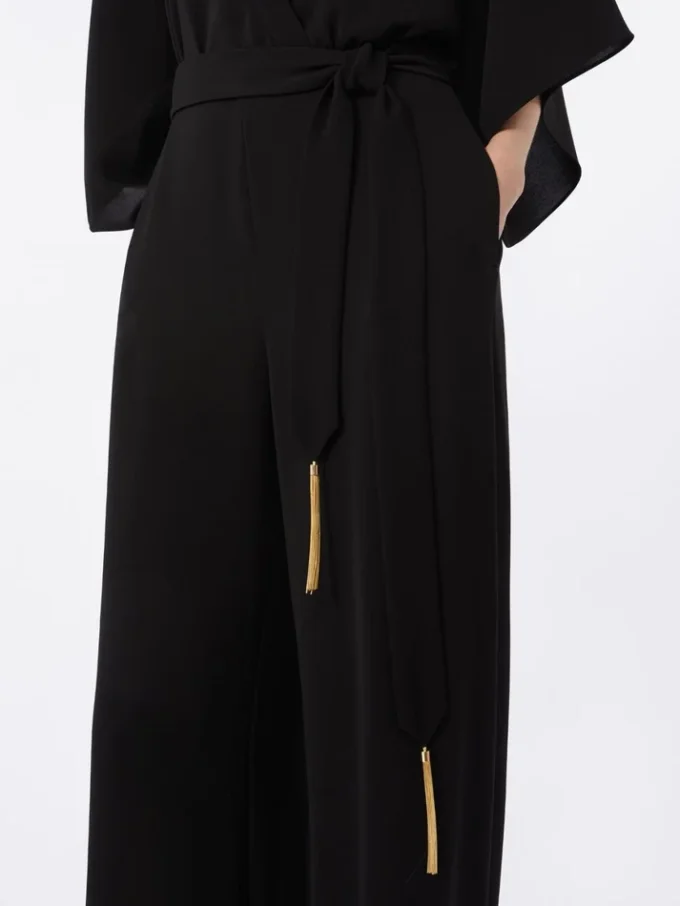 Lätt jumpsuit i cady, svart Lätt jumpsuit i cady, svart